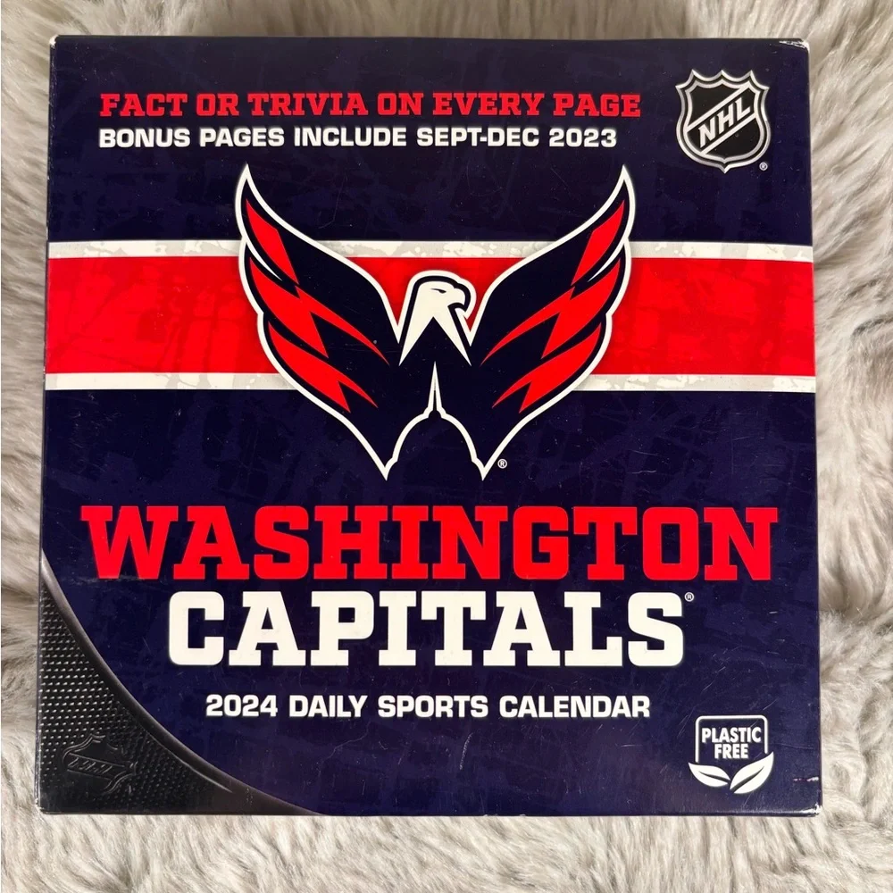 NIB NHL Hockey Washington DC Capitals 2024 Daily Sports Calendar Stand